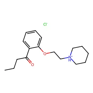 Butyrophenone, 2'-(2-piperidinoethoxy)-, hydrochloride structure