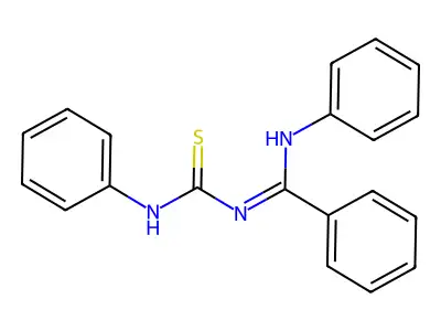 1-Phenyl-3-[(phenyl)(phenylimino)methyl]thiourea structure