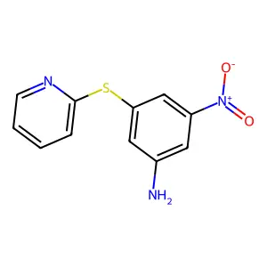 3-Nitro-5-(2-pyridinylthio)benzenamine structure