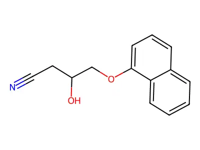 3-Hydroxy-4-(1-naphthyloxy)butyronitrile structure