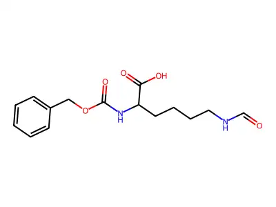 Nalpha-carbobenzyloxy-nepsilon-formyl-L-lysine structure