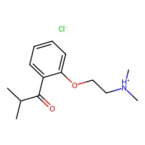 Isobutyrophenone, 2'-(2-(dimethylamino)ethoxy)-, hydrochloride structure