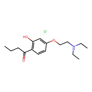 Butyrophenone, 4'-(2-(diethylamino)ethoxy)-2'-hydroxy-, hydrochloride structure