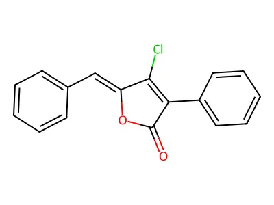 5-Benzylidene-4-chloro-3-phenylfuran-2-one structure