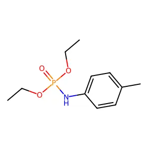 Diethyl N-(4-methylphenyl)phosphoramidate structure