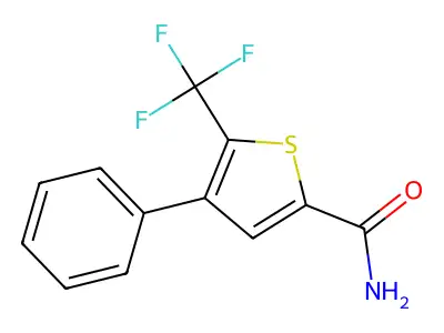 4-Phenyl-5-(trifluoromethyl)thiophene-2-carboxamide structure