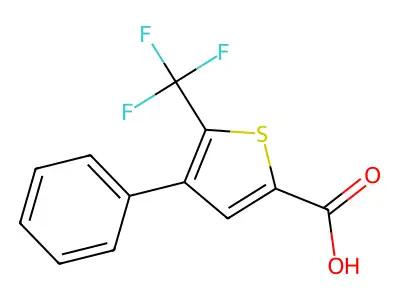 4-Phenyl-5-(trifluoromethyl)thiophene-2-carboxylic acid structure