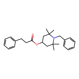 4-Piperidinol, 1-benzyl-2,2,6,6-tetramethyl-, hydrocinnamate structure