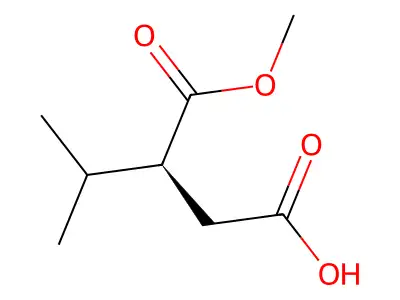 (S)-3-(methoxycarbonyl)-4-methylpentanoic acid structure