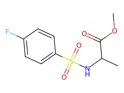 Methyl 2-(4-fluorobenzenesulfonamido)propanoate structure