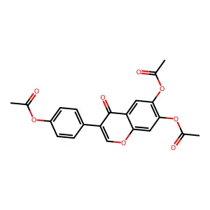 4',6,7-Trihydroxyisoflavone triacetate structure