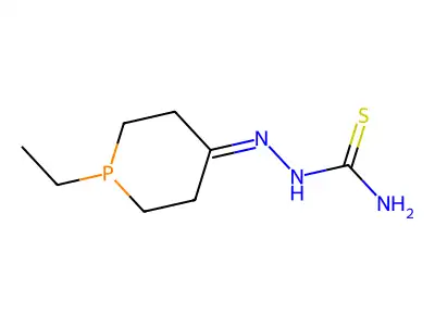 [(1-Ethylphosphinan-4-ylidene)amino]thiourea structure