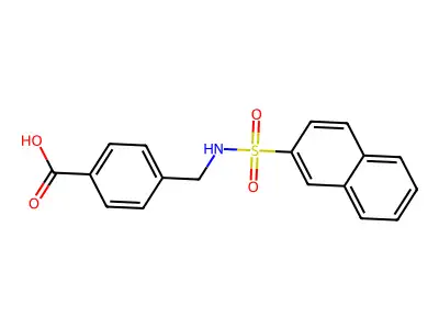 4-(Naphthalene-2-sulfonamidomethyl)benzoic acid structure
