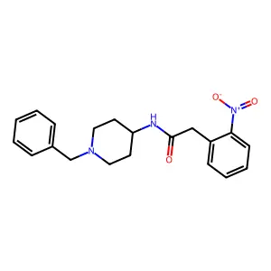 N-(1-benzylpiperidin-4-yl)-2-(2-nitrophenyl)acetamide structure
