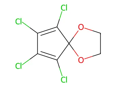 6,7,8,9-Tetrachloro-1,4-dioxaspiro[4.4]nona-6,8-diene structure