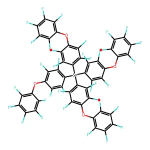 Tetrakis(2,3,5,6-tetrafluoro-4-(2,3,4,5,6-pentafluorophenoxy)phenyl)stannane structure