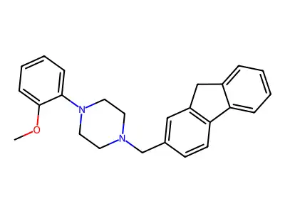 1-(9H-fluoren-2-ylmethyl)-4-(2-methoxyphenyl)piperazine structure