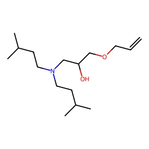 1-[Bis(3-methylbutyl)amino]-3-[(prop-2-en-1-yl)oxy]propan-2-ol structure