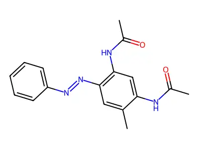N-(5-Acetylamino-4-methyl-2-phenylazo-phenyl)-acetamide structure