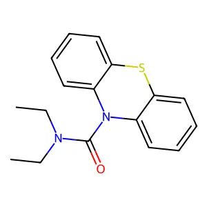 N,N-diethyl-10H-phenothiazine-10-carboxamide structure