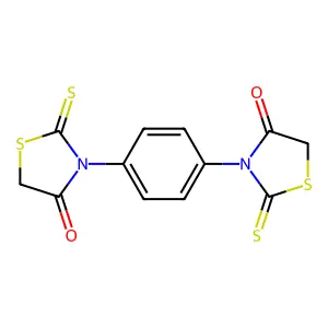 3,3'-(1,4-Phenylene)bis(2-sulfanylidene-1,3-thiazolidin-4-one) structure