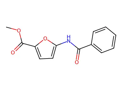 Methyl 5-benzamidofuran-2-carboxylate structure