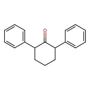 Cyclohexanone, 2,6-diphenyl-, cis- structure