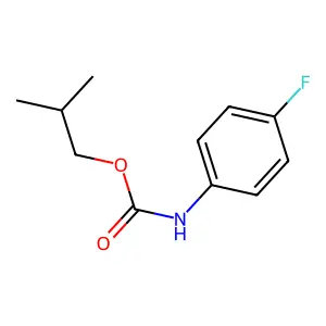Carbamic acid, 4-fluorophenyl-, isobutyl ester structure