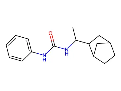 1-[1-(3-Bicyclo[2.2.1]heptanyl)ethyl]-3-phenylurea structure