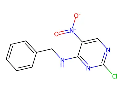 N-benzyl-2-chloro-5-nitropyrimidin-4-amine structure