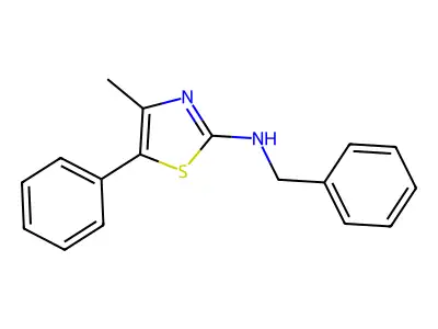 N-benzyl-4-methyl-5-phenyl-1,3-thiazol-2-amine structure