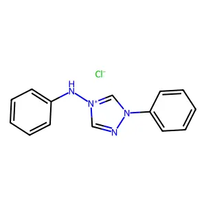 4H-1,2,4-Triazolium, 1-phenyl-4-(phenylamino)-, chloride (1:1) structure