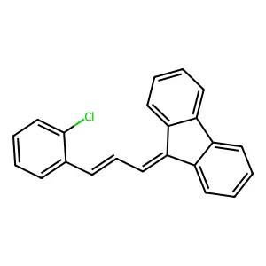 9-[3-(2-Chlorophenyl)prop-2-enylidene]fluorene structure
