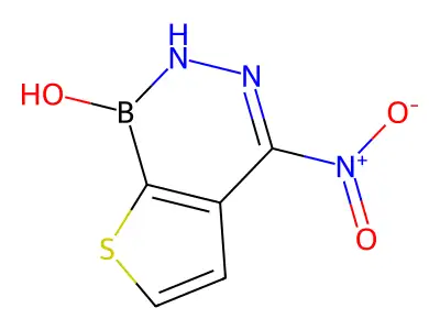 4-(nitro)thieno[2,3-d][1,2,3]diazaborinin-1(2H)-ol structure