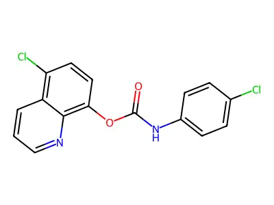 5-Chloro-8-quinolyl N-(4-chlorophenyl)carbamate structure