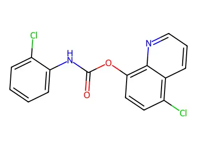 5-Chloro-8-quinolyl N-(2-chlorophenyl)carbamate structure