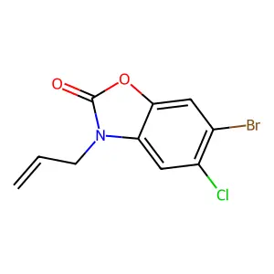 2-Benzoxazolinone, 3-allyl-6-bromo-5-chloro- structure