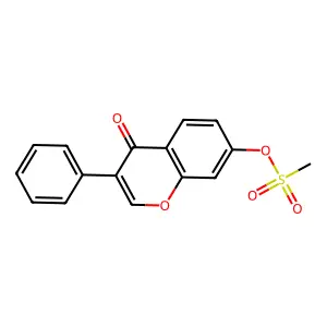 4-oxo-3-phenyl-4H-chromen-7-yl methanesulfonate structure