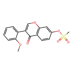 3-(2-methoxyphenyl)-4-oxo-4H-chromen-7-yl methanesulfonate structure