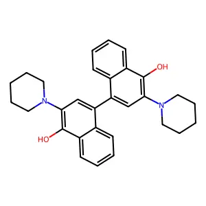 [1,1'-Binaphthalene]-4,4'-diol, 3,3'-di(1-piperidinyl)- structure