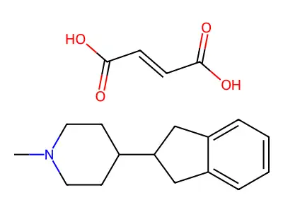 but-2-enedioic acid;4-(2,3-dihydro-1H-inden-2-yl)-1-methylpiperidine structure