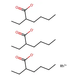 2-乙基己酸铑(3+)盐(3:1) structure