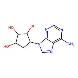 (1S,2S,3R,4S)-4-(6-aminopurin-9-yl)cyclopentane-1,2,3-triol structure