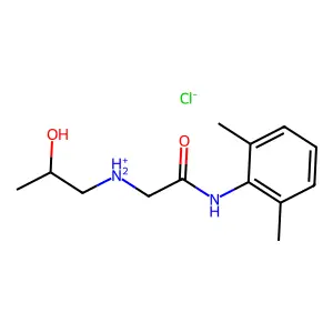 2',6'-Acetoxylidide, 2-((2-hydroxypropyl)amino)-, hydrochloride structure