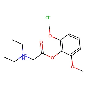 2,6-Dimethoxyphenyl N,N-diethylglycinate--hydrogen chloride (1/1) structure