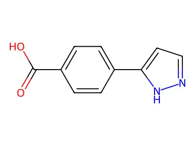 4-(1H-Pyrazol-5-yl)benzoic acid structure