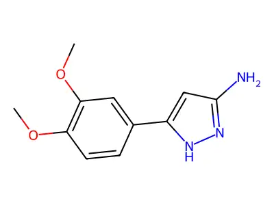 5-(3,4-Dimethoxyphenyl)-1H-pyrazol-3-amine structure