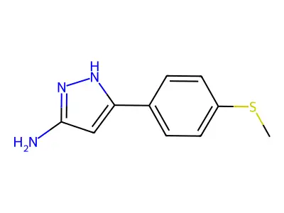 5-(4-methylsulfanylphenyl)-1H-pyrazol-3-amine structure