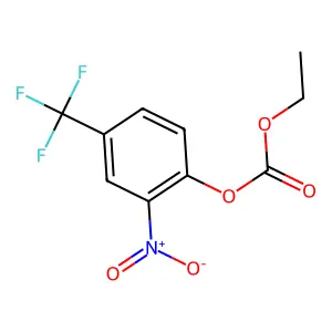 Carbonic acid, ethyl alpha,alpha,alpha-trifluoro-2-nitro-p-tolyl ester structure