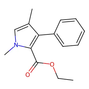 Ethyl 1,4-dimethyl-3-phenyl-1H-pyrrole-2-carboxylate structure